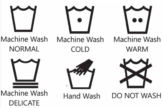Ký hiệu giặt (Washing clean symsbols) trên quần áo
