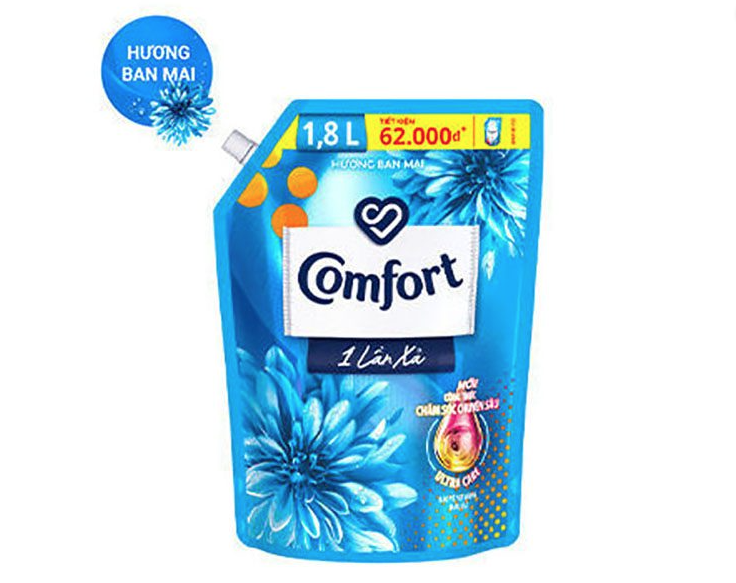 Một mẫu nước xả khi giặt ủi tại nhà