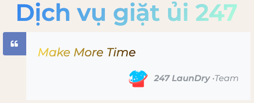 Dịch vụ giặt ủi 247
